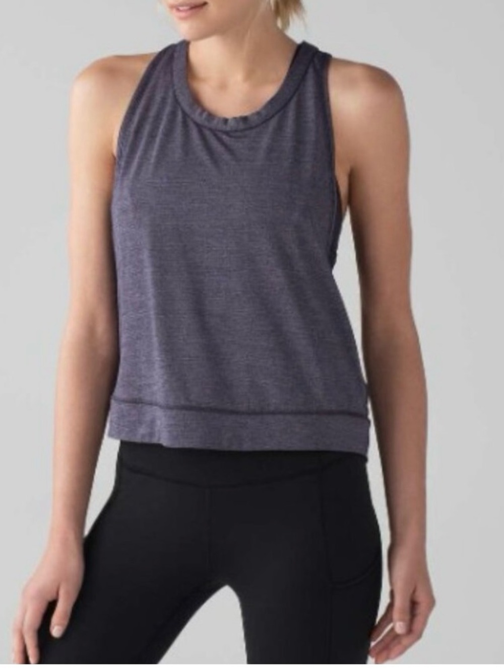 NWT lulu lemonade Heathered Tank Top - navy Heather